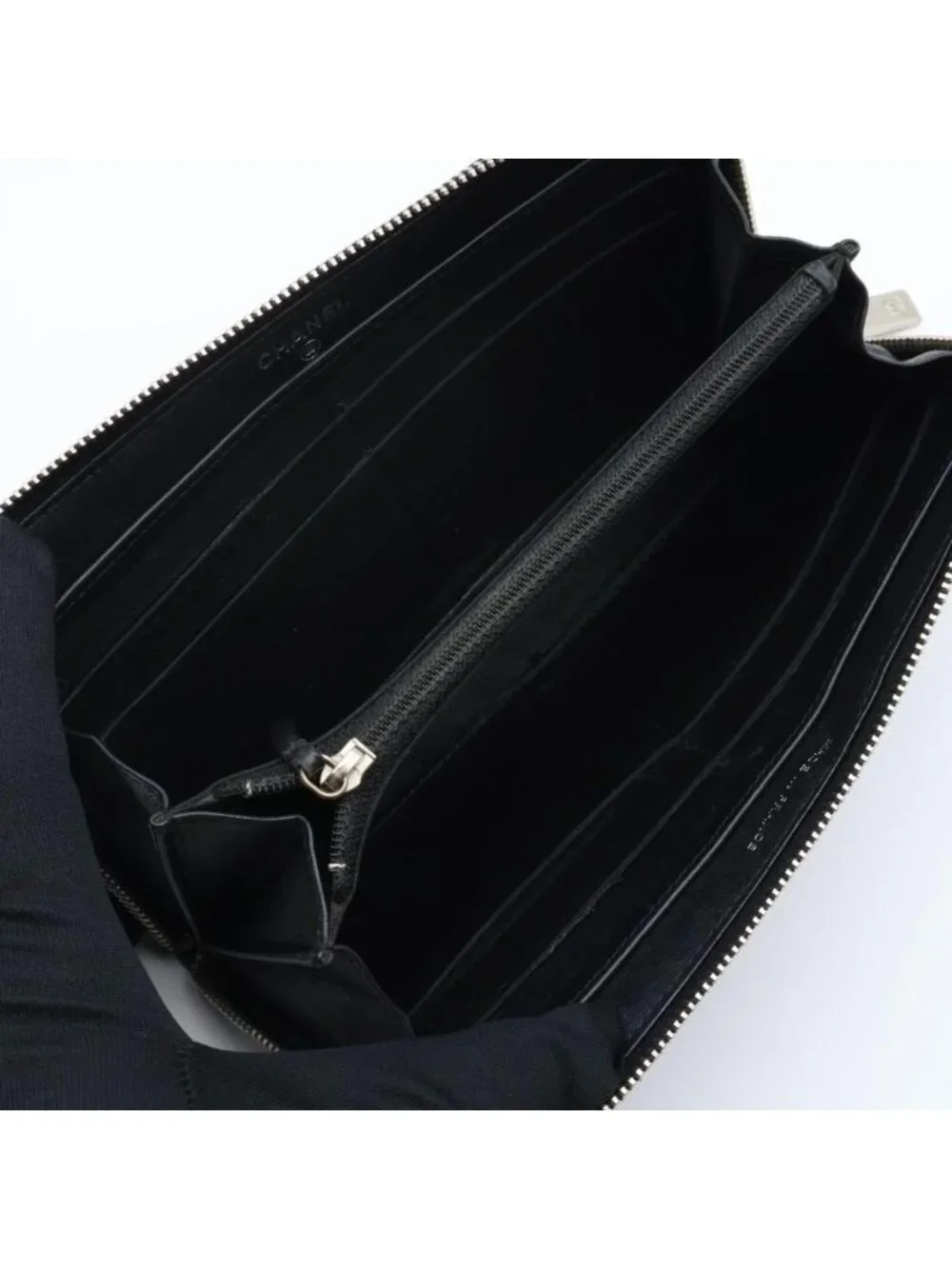Chanel Quilted Brilliant Wallet Patent Black